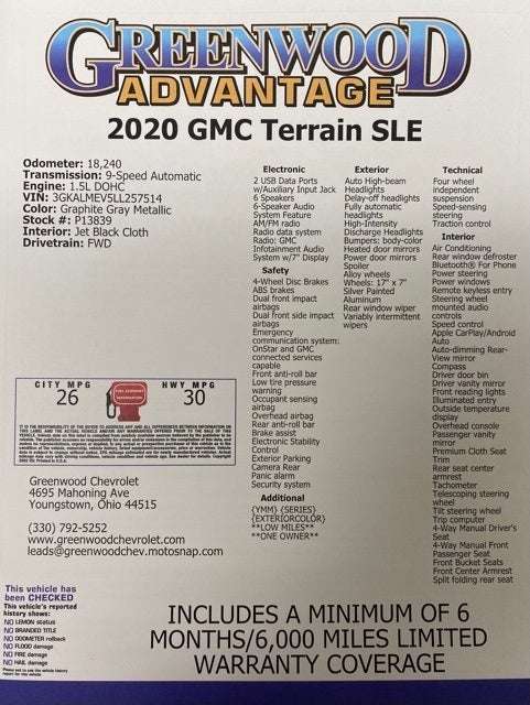 2020 GMC Terrain SLE
