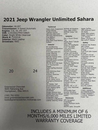 2021 Jeep Wrangler Unlimited Sahara