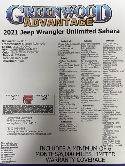 2021 Jeep Wrangler Unlimited Sahara