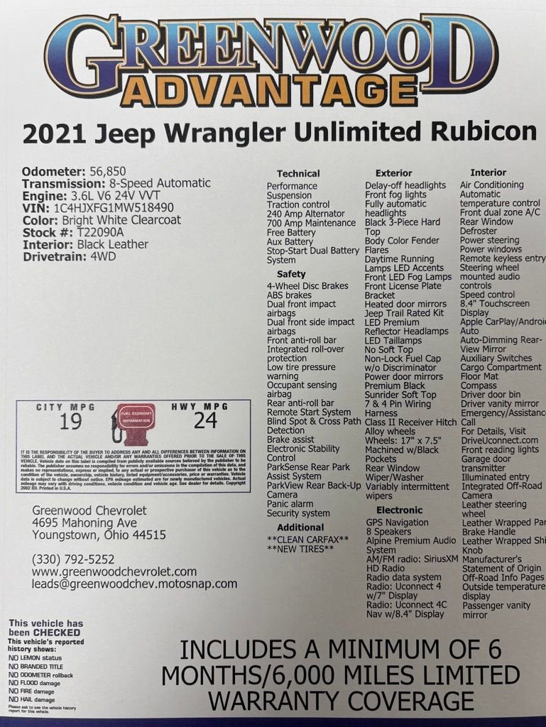 2021 Jeep Wrangler Unlimited Rubicon