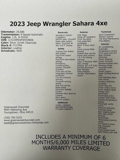 2023 Jeep Wrangler 4xe Sahara