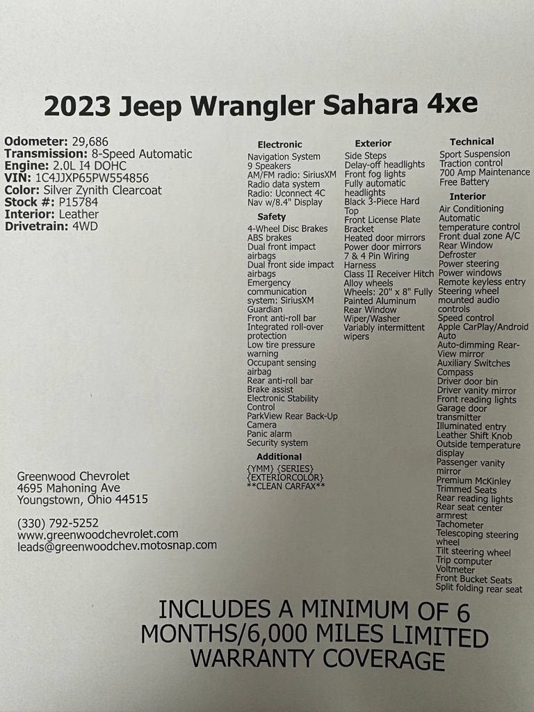 2023 Jeep Wrangler 4xe Sahara