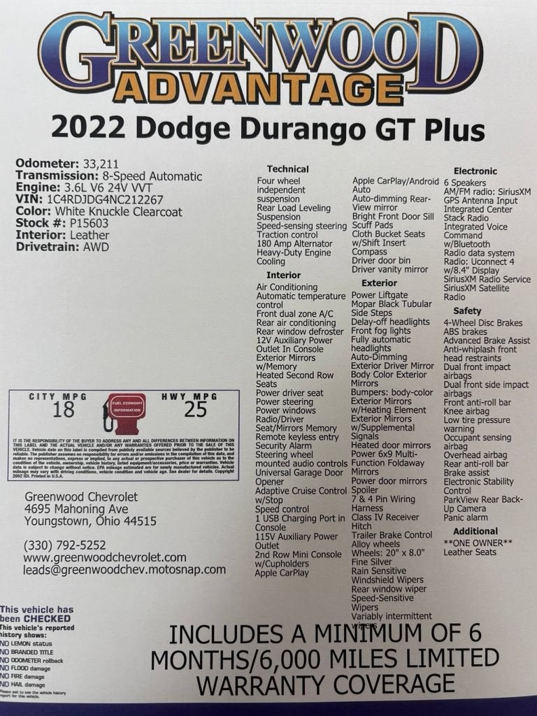 2022 Dodge Durango GT Plus
