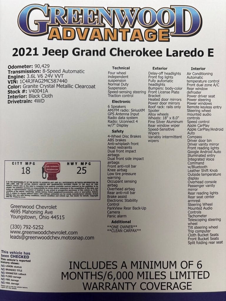 2021 Jeep Grand Cherokee Laredo E