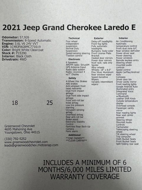 2021 Jeep Grand Cherokee Laredo E