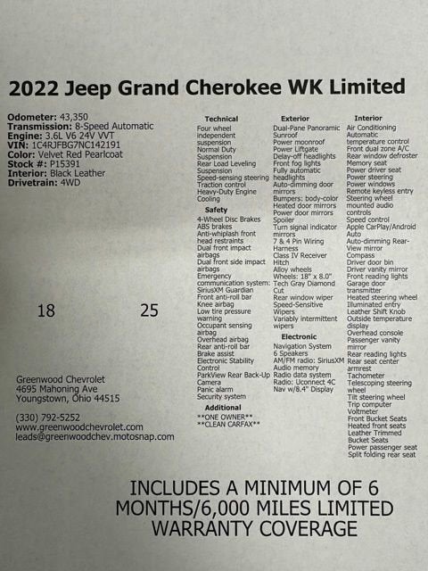 2022 Jeep Grand Cherokee WK Limited