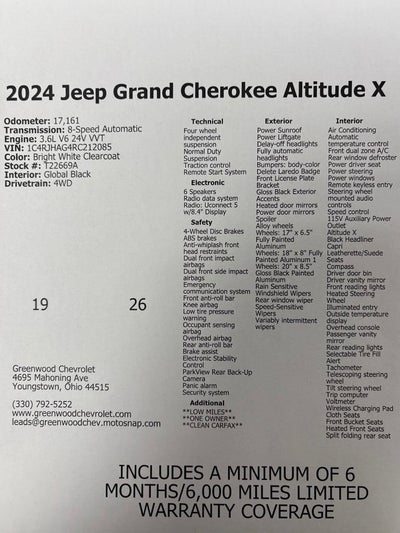 2024 Jeep Grand Cherokee Altitude X