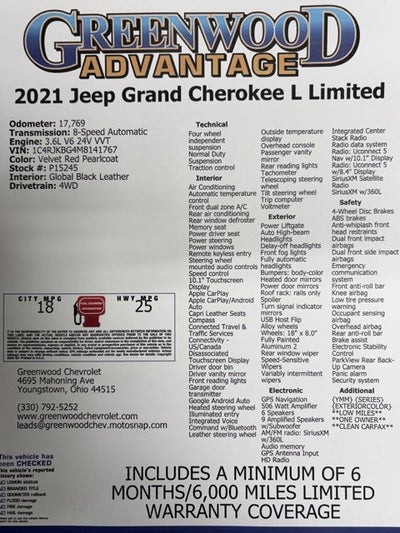 2021 Jeep Grand Cherokee L Limited
