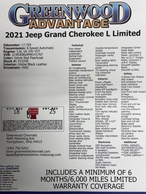 2021 Jeep Grand Cherokee L Limited