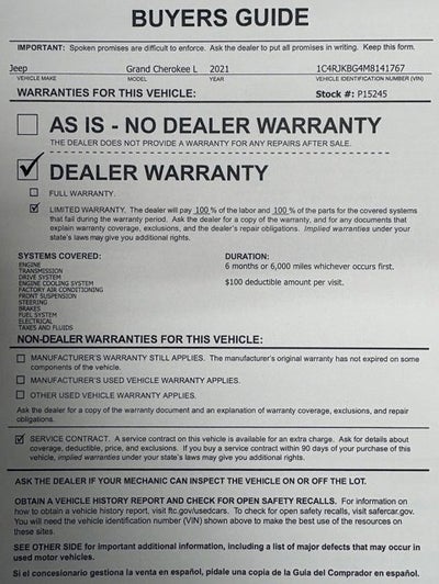 2021 Jeep Grand Cherokee L Limited