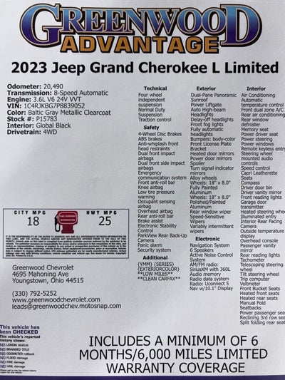 2023 Jeep Grand Cherokee L Limited