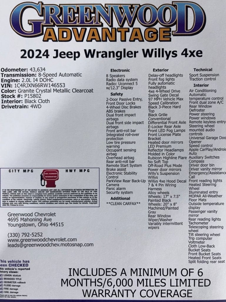 2024 Jeep Wrangler 4xe Willys