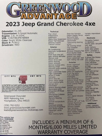 2023 Jeep Grand Cherokee 4xe BASE