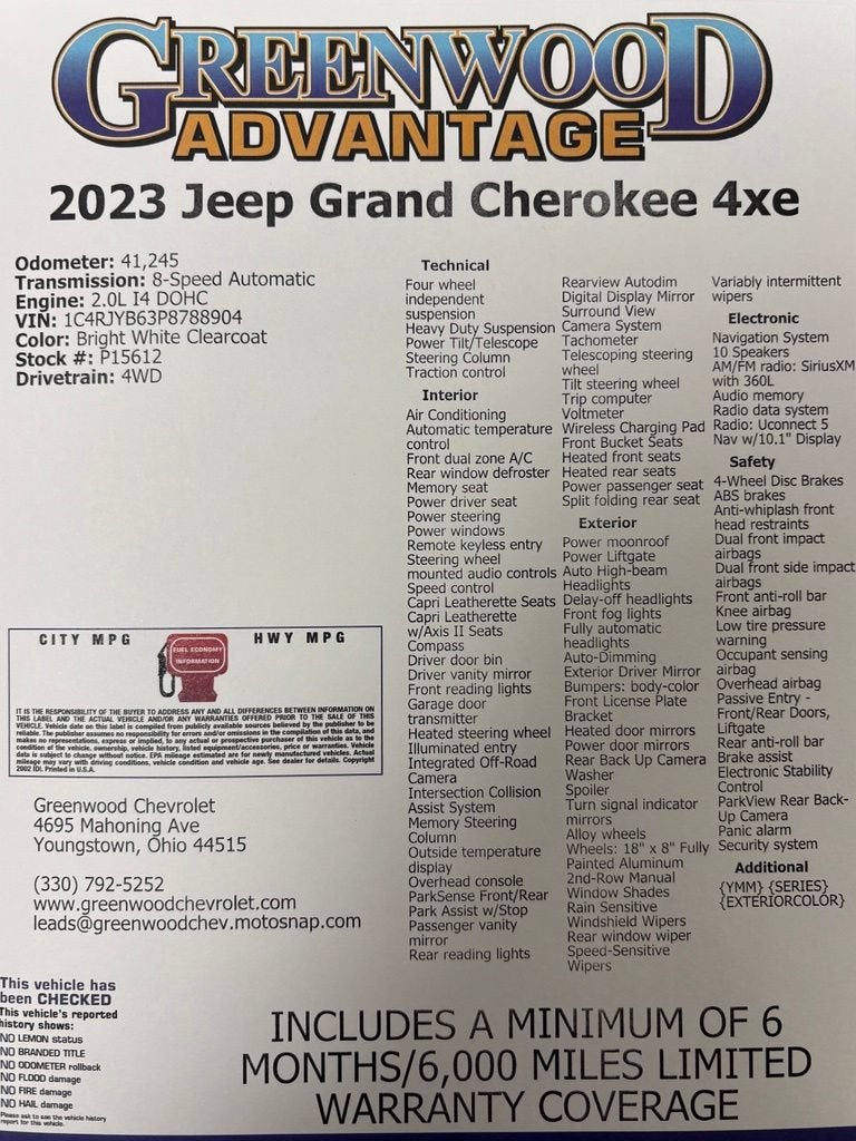 2023 Jeep Grand Cherokee 4xe BASE