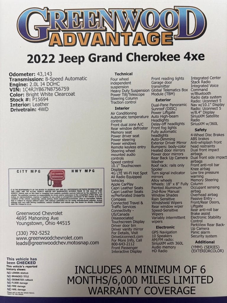 2022 Jeep Grand Cherokee 4xe BASE