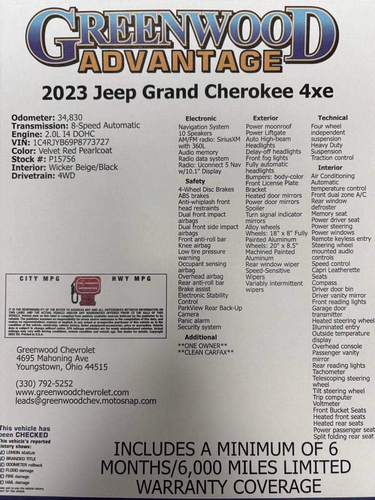 2023 Jeep Grand Cherokee 4xe BASE