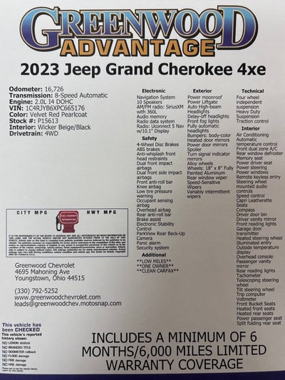 2023 Jeep Grand Cherokee 4xe BASE