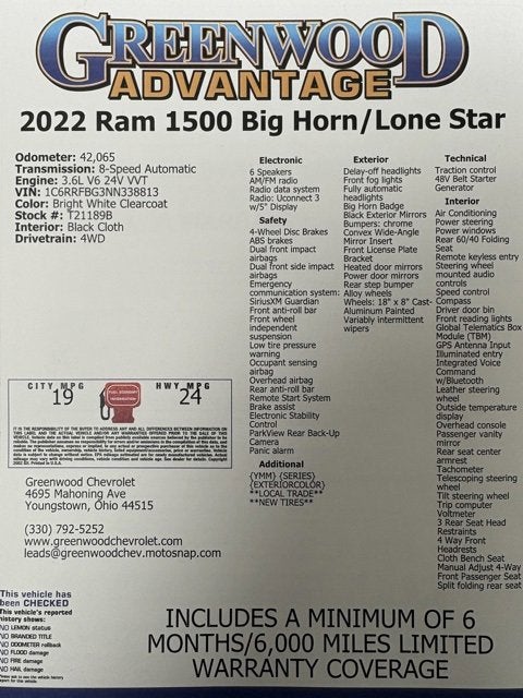 2022 RAM 1500 Big Horn