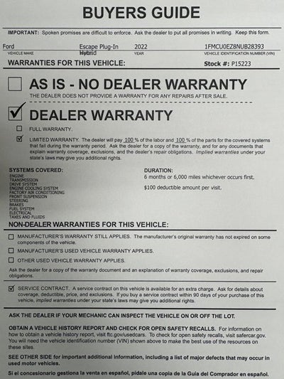 2022 Ford Escape SE Plug-In Hybrid