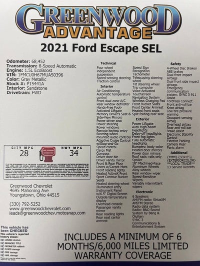 2021 Ford Escape SEL