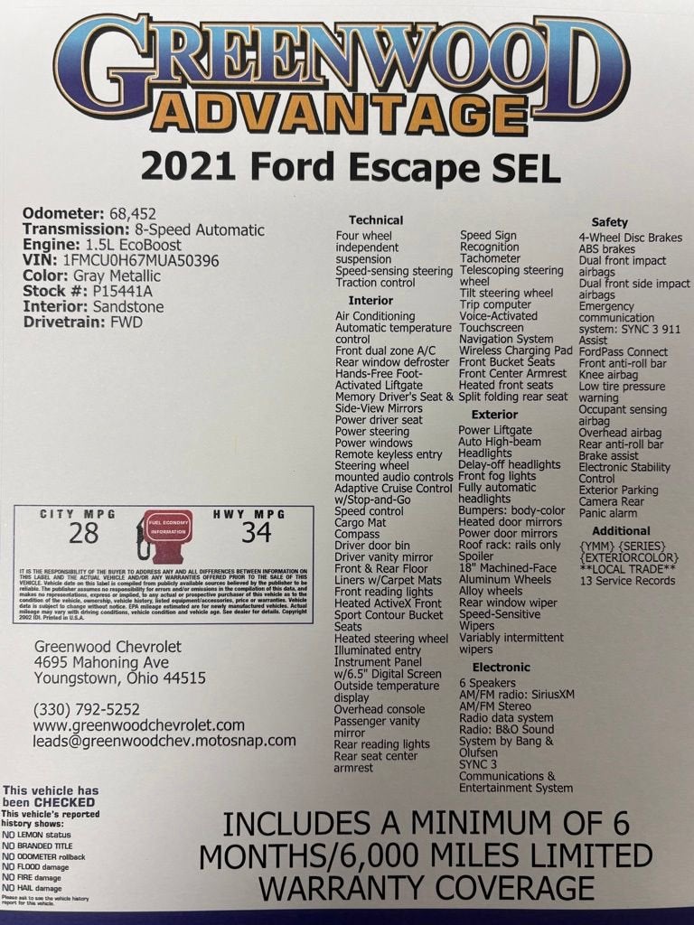 2021 Ford Escape SEL