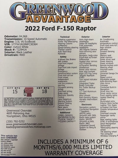 2022 Ford F-150 Raptor