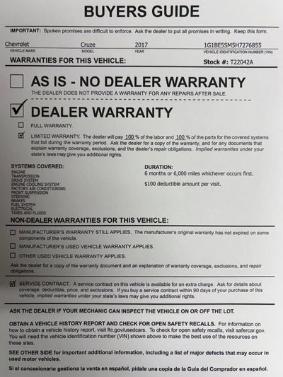 2017 Chevrolet Cruze LT