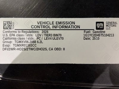 2026 Chevrolet Corvette Stingray 3LT