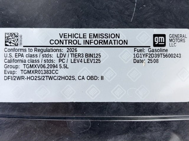 2026 Chevrolet Corvette Z06 3LZ