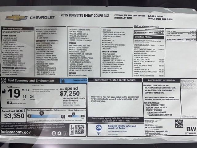 2025 Chevrolet Corvette E-Ray 3LZ