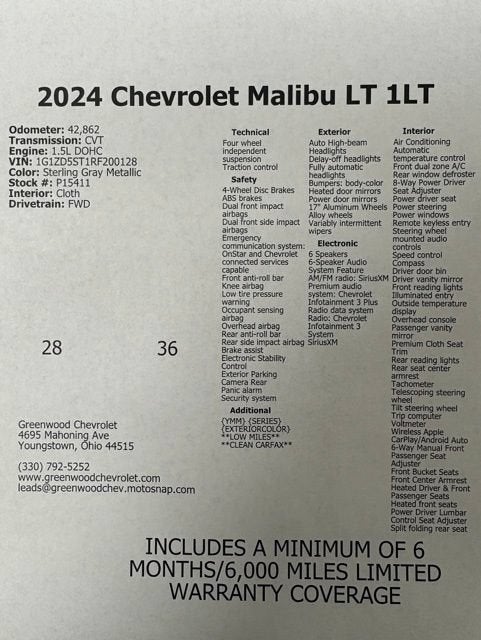 2024 Chevrolet Malibu 1LT