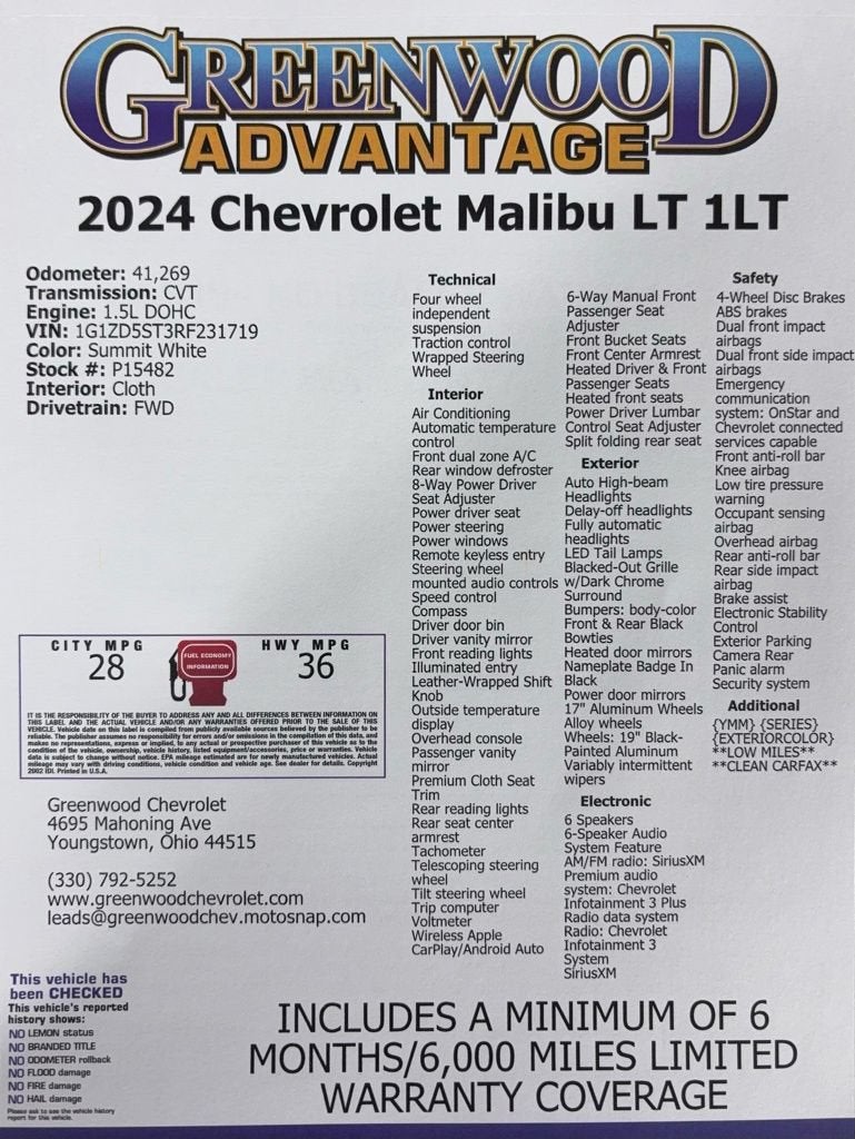 2024 Chevrolet Malibu 1LT