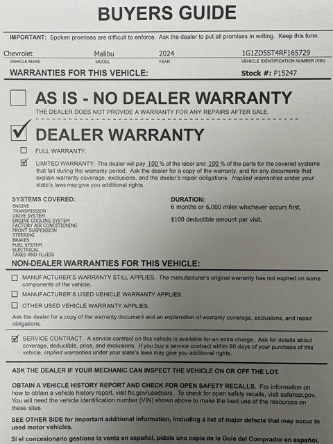 2024 Chevrolet Malibu 1LT