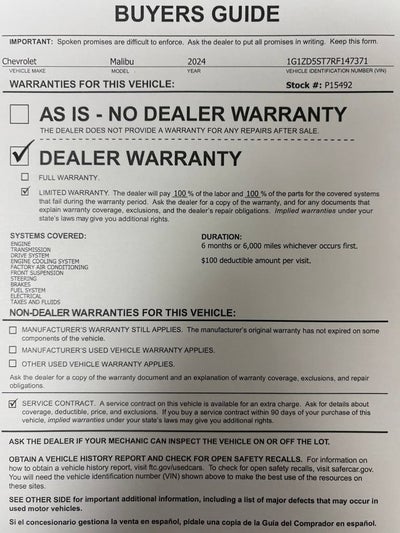 2024 Chevrolet Malibu 1LT
