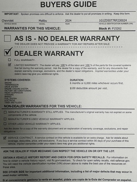 2024 Chevrolet Malibu 1LT