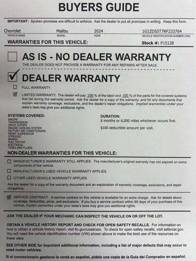 2024 Chevrolet Malibu 1LT