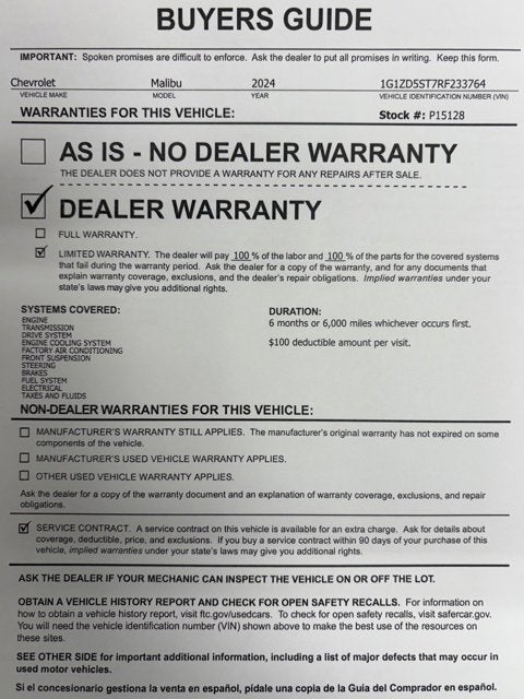 2024 Chevrolet Malibu 1LT