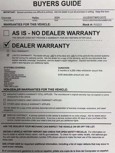 2024 Chevrolet Malibu 2LT