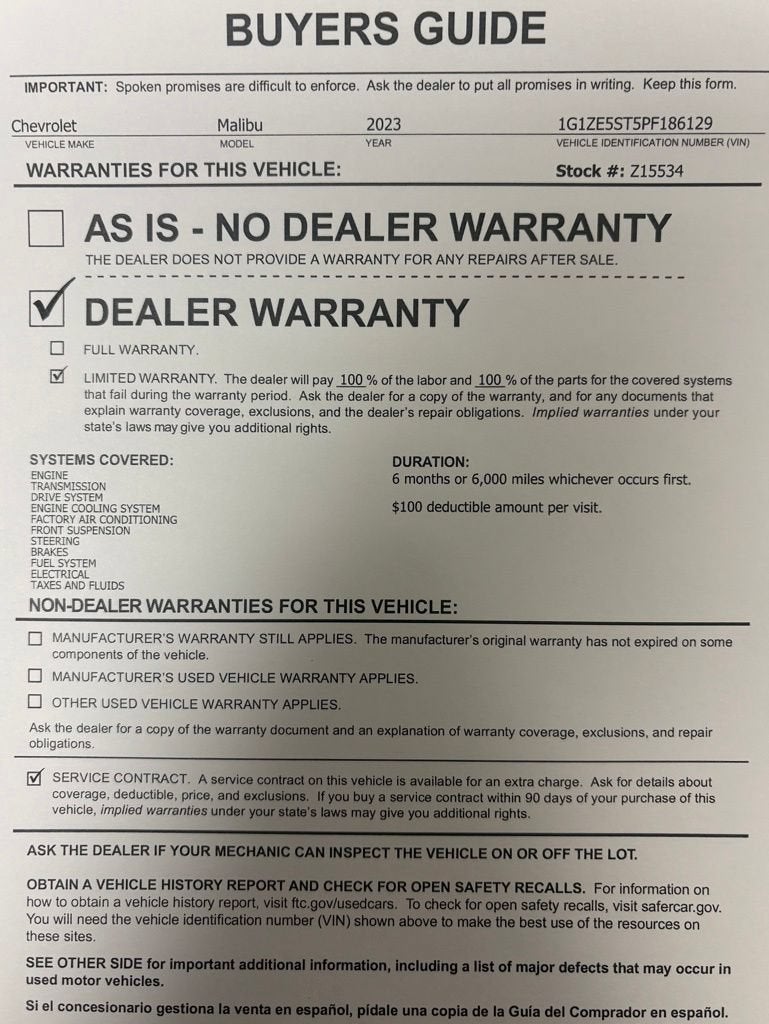 2023 Chevrolet Malibu 2LT