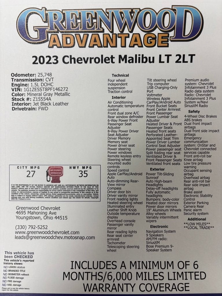 2023 Chevrolet Malibu LT