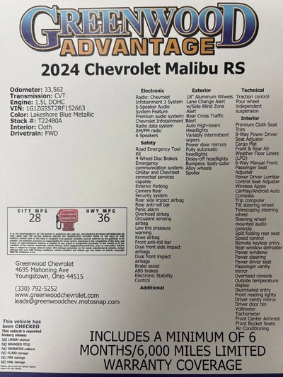 2024 Chevrolet Malibu RS