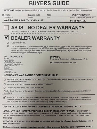 2025 Chevrolet Express Passenger 1LT