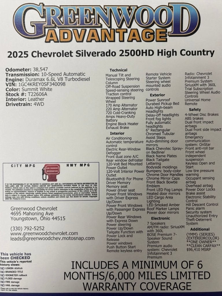 2025 Chevrolet Silverado 2500 HD High Country