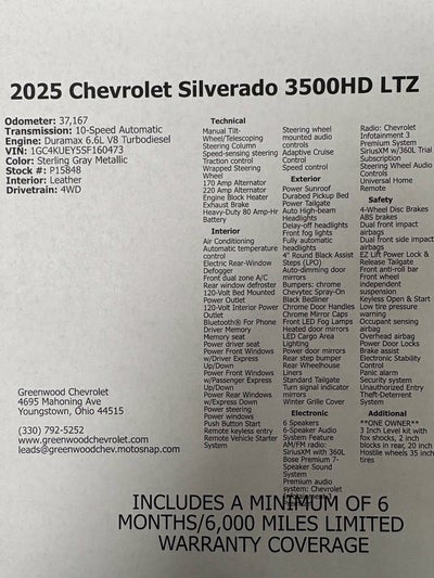 2025 Chevrolet Silverado 3500 HD LTZ