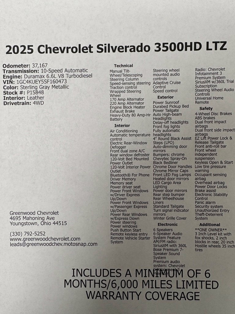2025 Chevrolet Silverado 3500 HD LTZ
