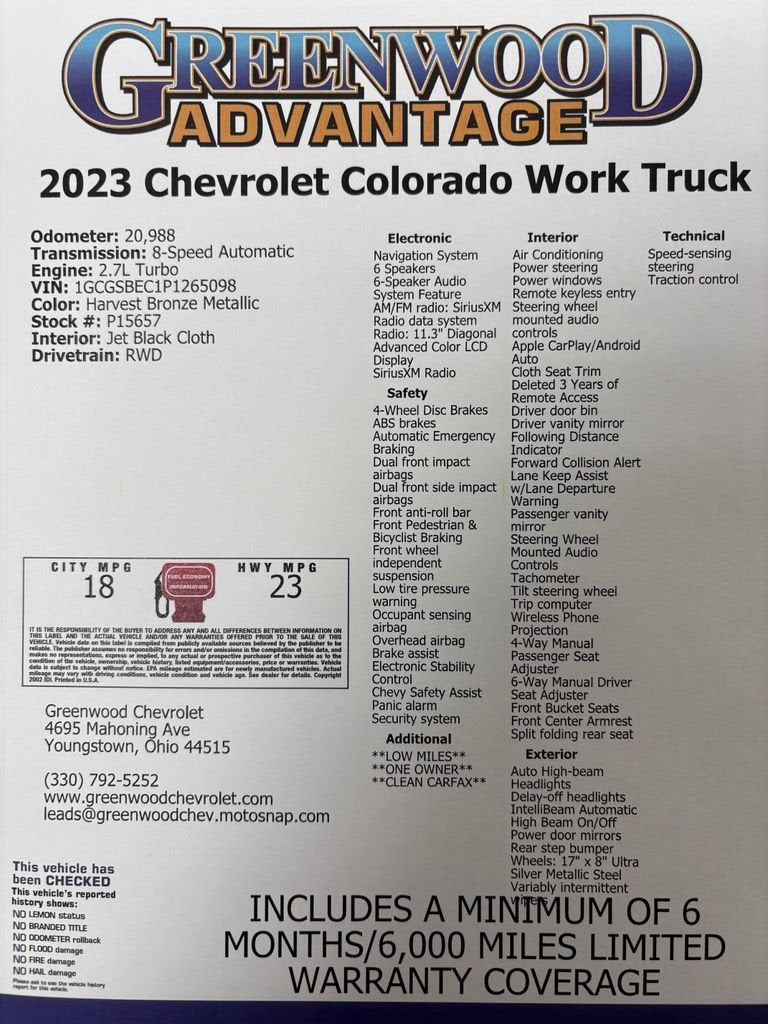 2023 Chevrolet Colorado WT