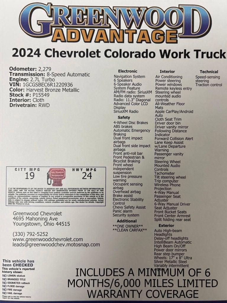 2024 Chevrolet Colorado WT