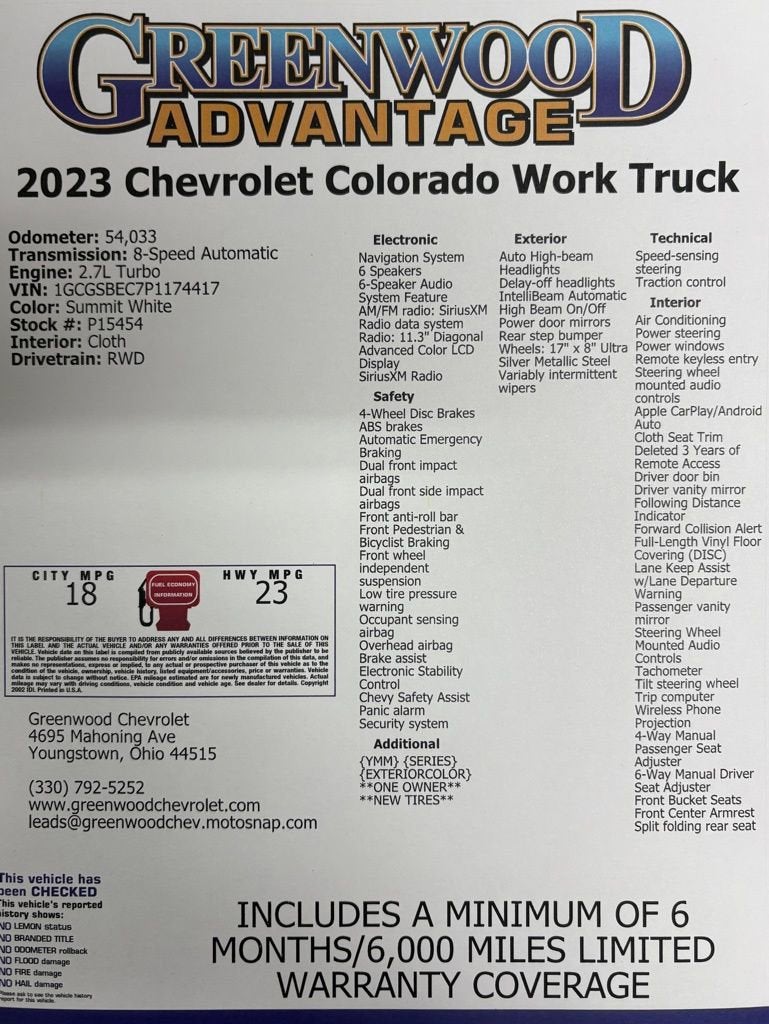 2023 Chevrolet Colorado WT