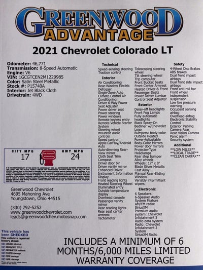 2021 Chevrolet Colorado 4WD LT