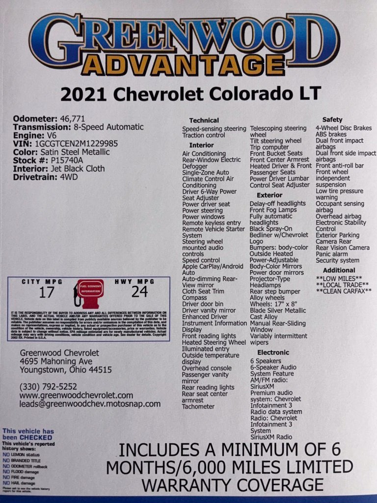 2021 Chevrolet Colorado 4WD LT